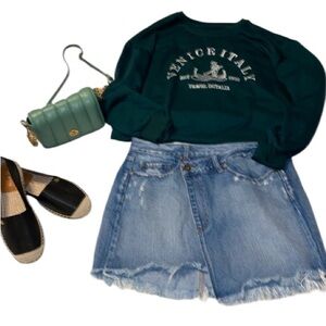 Pistola asymmetrical denim jean mini skirt excellent like new condition size 30